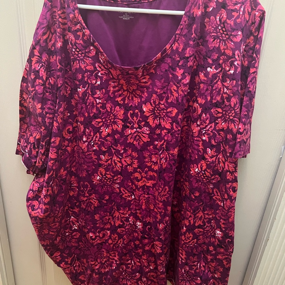 Great burgundy floral print shirt